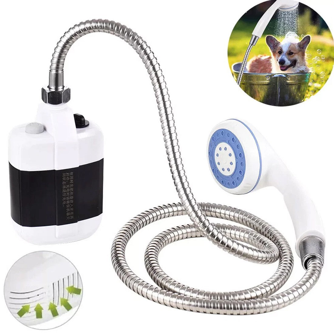 Portable Camping Shower – USB Rechargeable Outdoor Shower for Travel, Garden, Car & Pet Washing