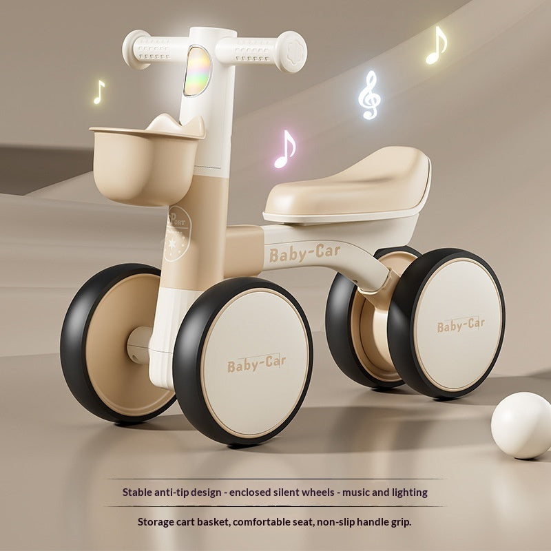 Baby Balance Bike Ride-On Toy with Music & Lights