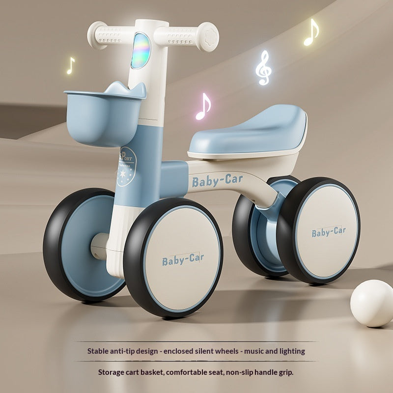 Baby Balance Bike Ride-On Toy with Music & Lights