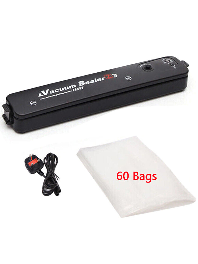 Vacuum Food Sealer Machine – Keep Food Fresh Longer (60 Free Bags Included, UK Stock)