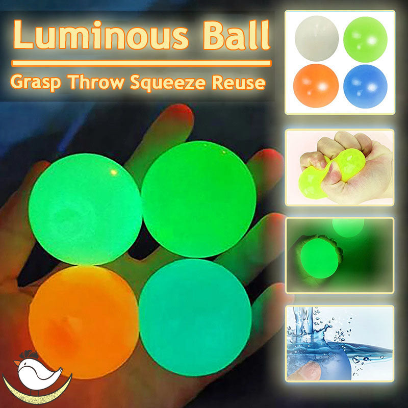 Glow in the Dark Sticky Wall Balls – Kids Fun Party Toy
