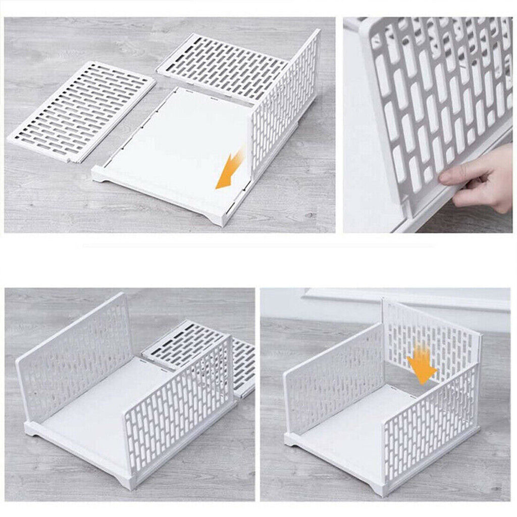 Stackable Wardrobe Storage Drawers – Space Saving Closet Organizer (UK Stock)