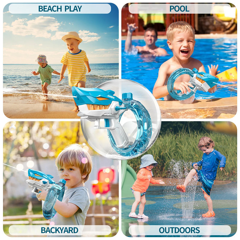 Shark Electric Automatic Water Gun for Kids – Summer Beach Toy