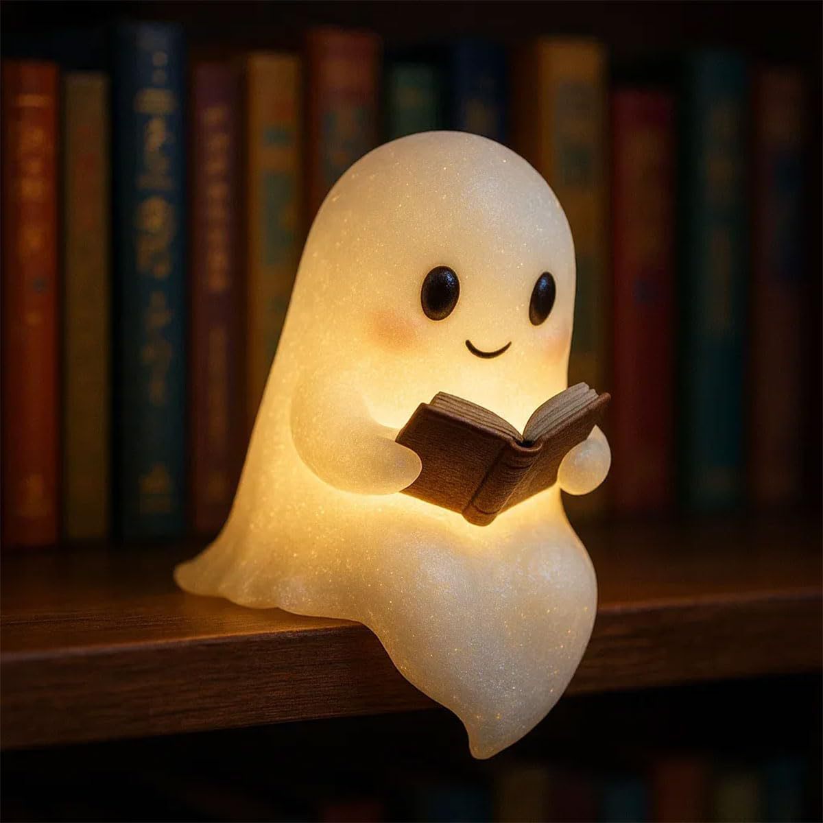 Cute Ghost Night Light – Cozy LED Bedside Lamp for Relaxing Room Vibes