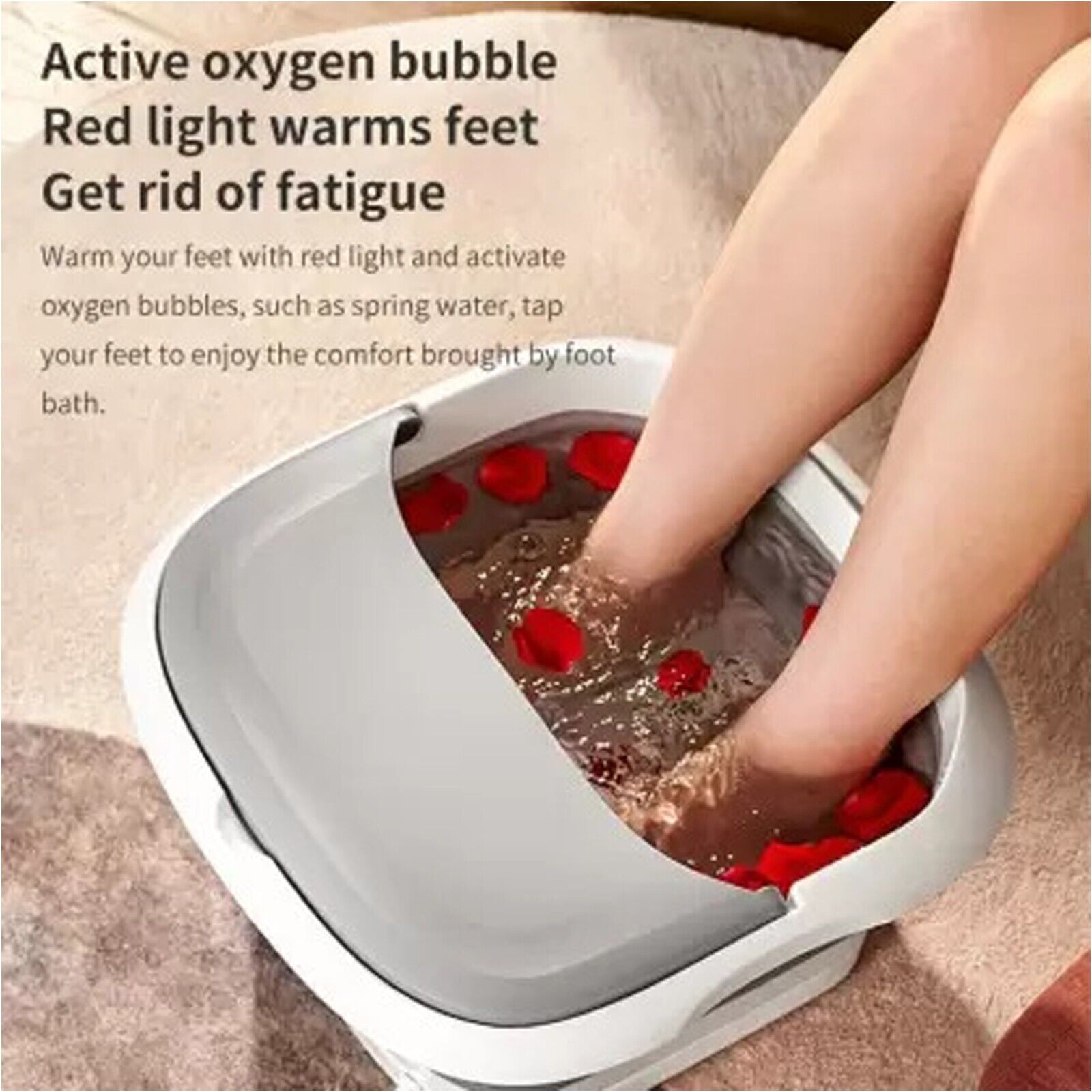 Electric Foot Spa Massager with Heat & Bubbles – Relaxing Home Pedicure & Pain Relief Bath