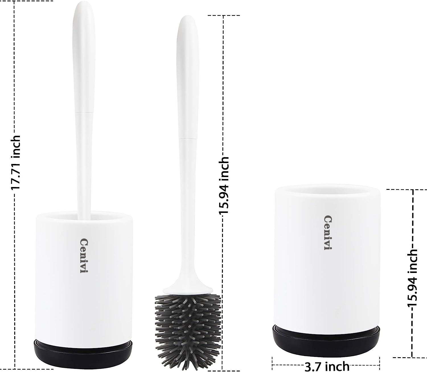 Silicone Toilet Brush with Wall Mount – Hygienic & No-Stick Cleaning