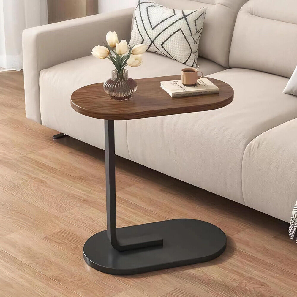 C-Shaped Sofa Side Table – Space Saving Laptop & Coffee Table for Living Room Bedroom