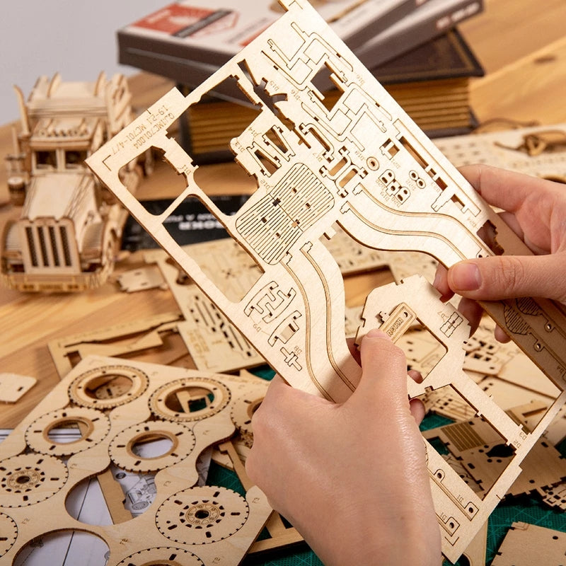 DIY Wooden Car Puzzle Kit – 3D Racing Model | Fun Educational Build Toy for Kids & Adults