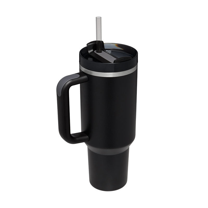 40oz Insulated Stainless Steel Tumbler with Handle & Straw