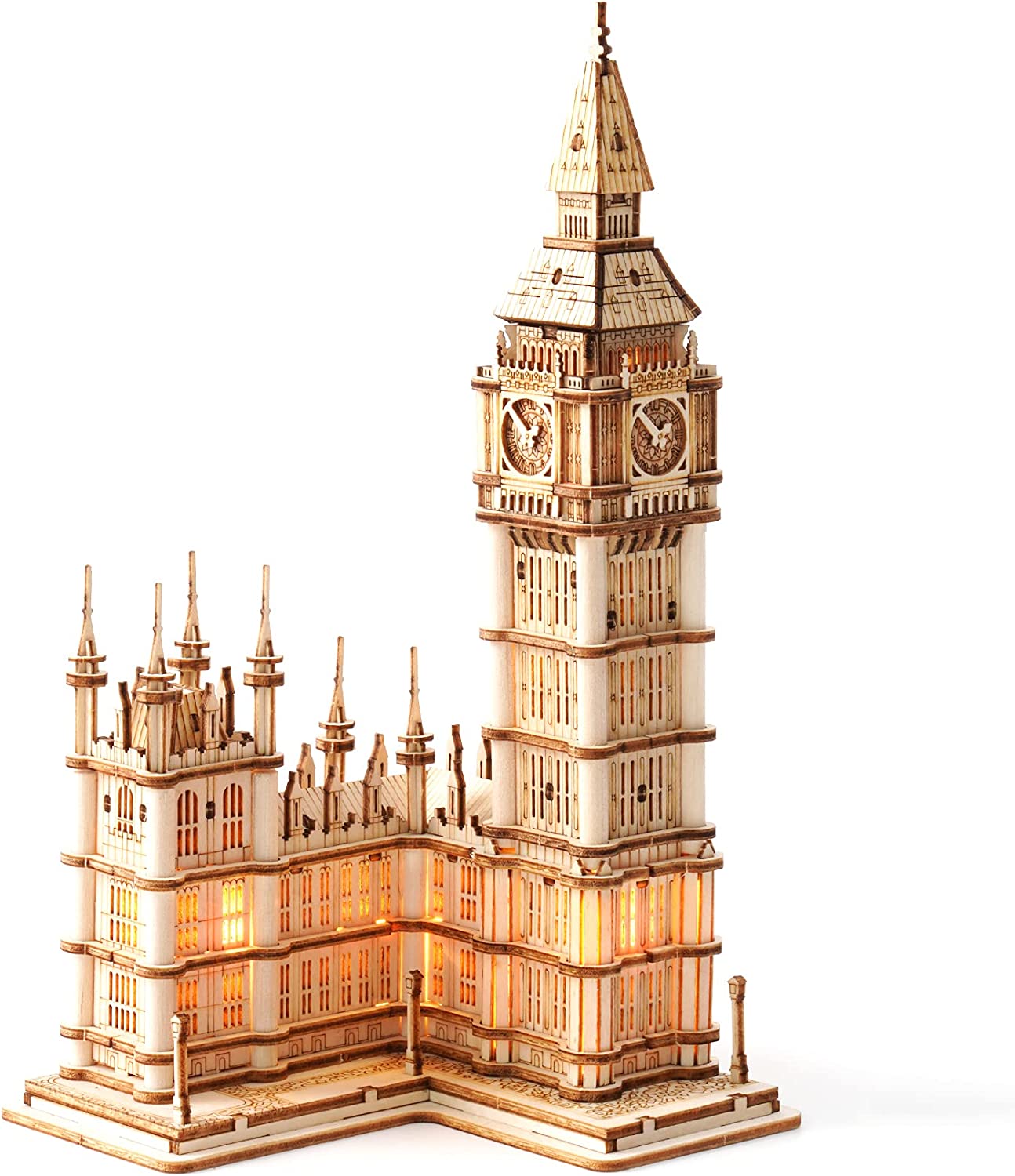 Rolife Big Ben 3D Wooden Puzzle – DIY London Architecture Model Kit (220 Pieces) Creative Gift & Home Decor