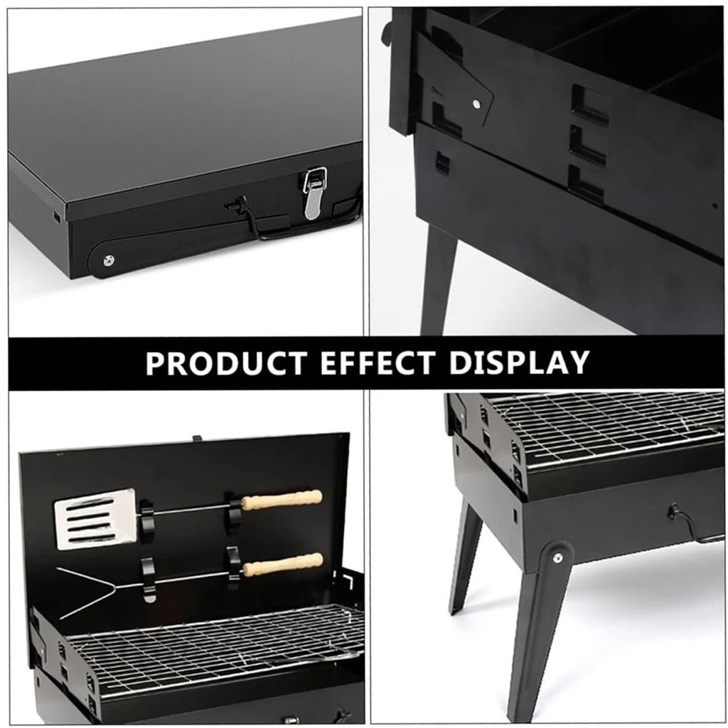 Portable Folding BBQ Grill – Compact Outdoor Cooking for Camping & Garden (UK Stock)