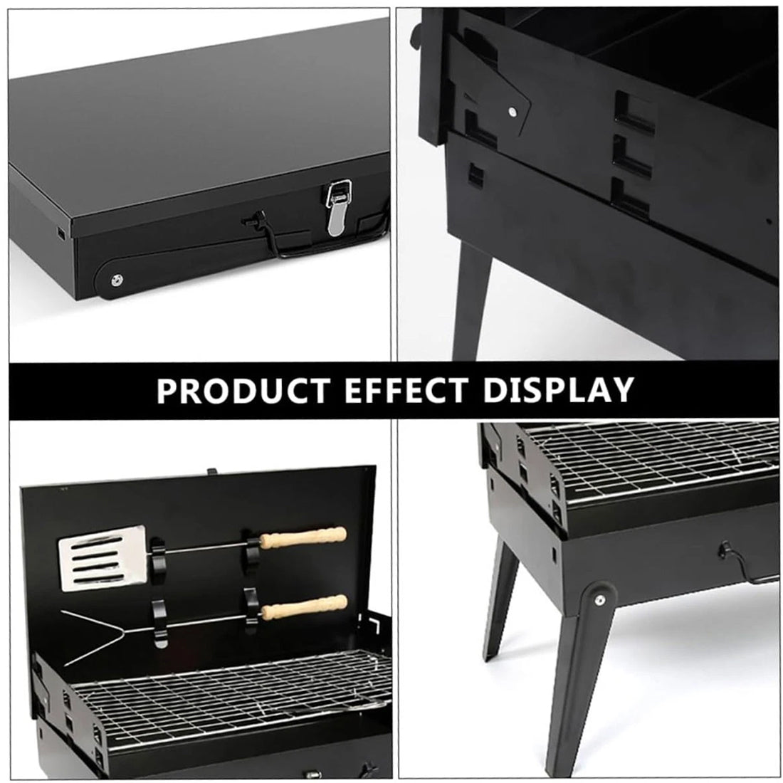 Portable Folding BBQ Grill – Compact Outdoor Cooking for Camping & Garden (UK Stock)