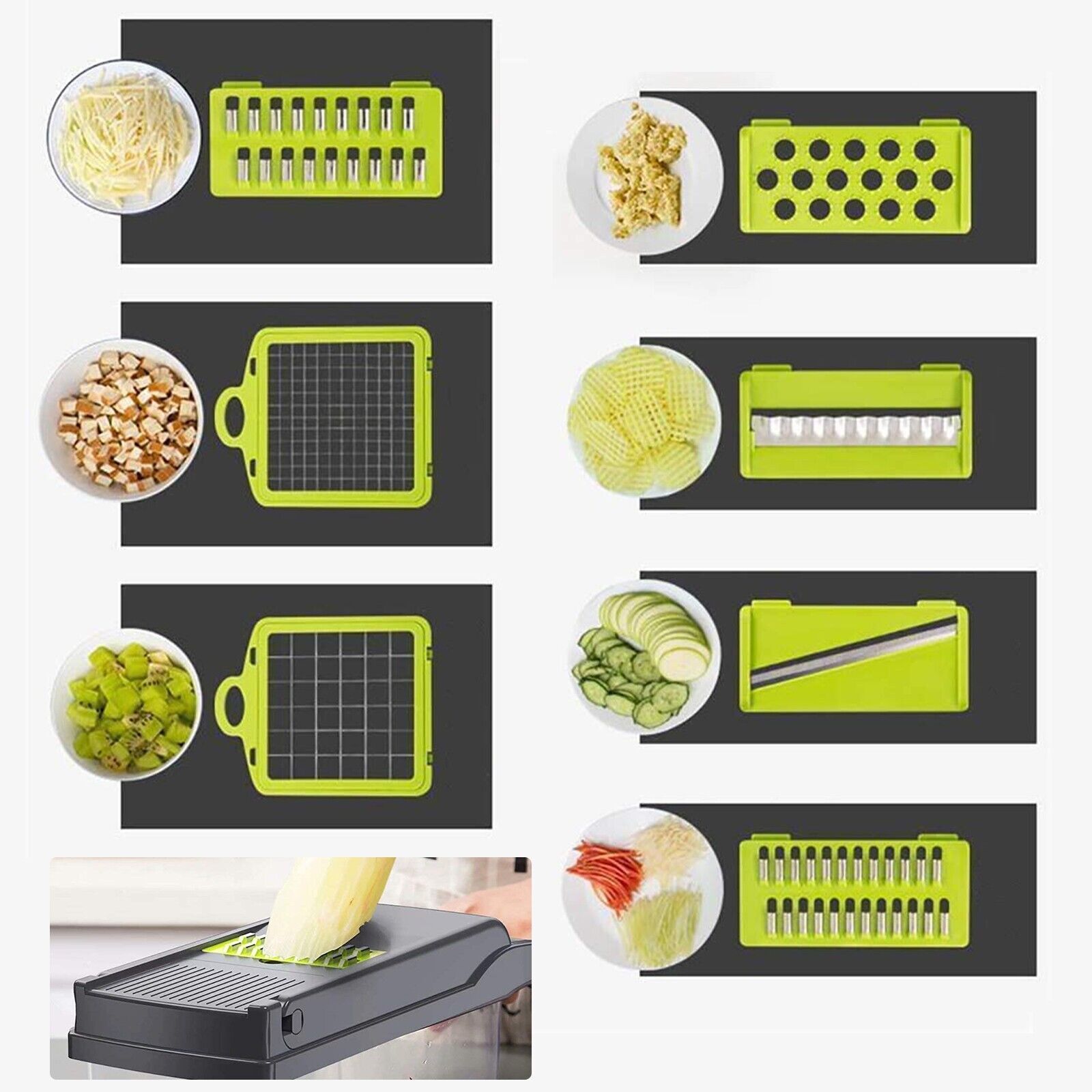 16-in-1 Vegetable Chopper – Multi Blade Food Cutter & Salad Slicer Kitchen Tool